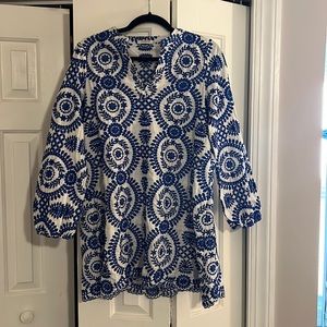 SundayUp embroidered mini dress, size small